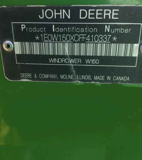 2015 John Deere W150 Swather