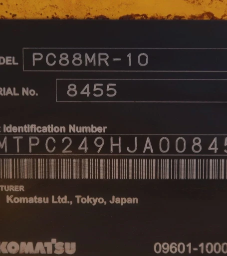 2018 Komatsu PC88MR-10  mini excavator