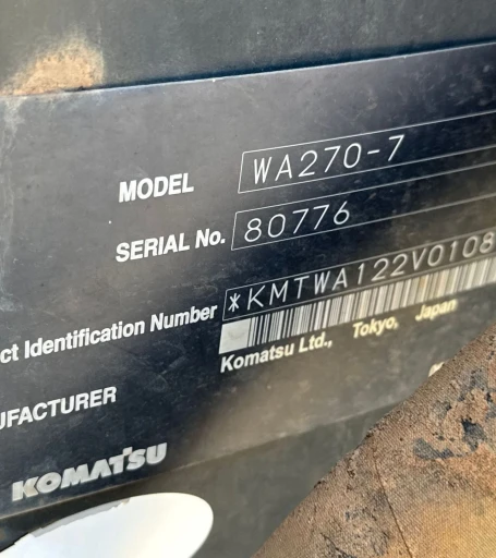 2014 Komatsu WA270-7 wheel loader