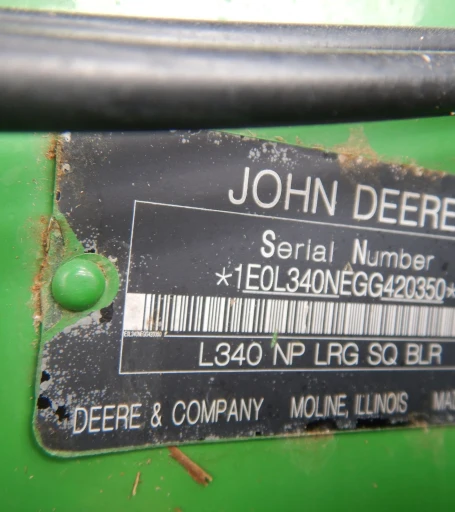 2016 John Deere L340 square baler
