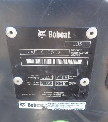 2015 Bobcat E35  mini excavator