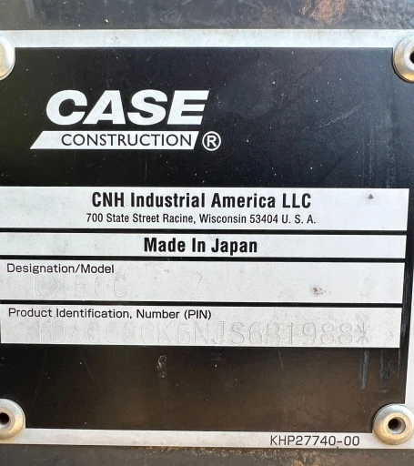 2018 Case CX80C excavator
