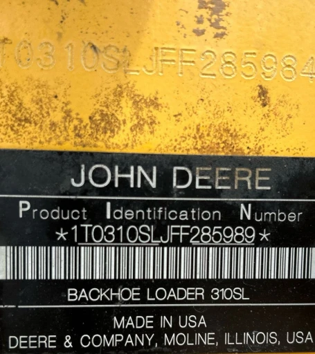 2015 John Deere 310SL backhoe
