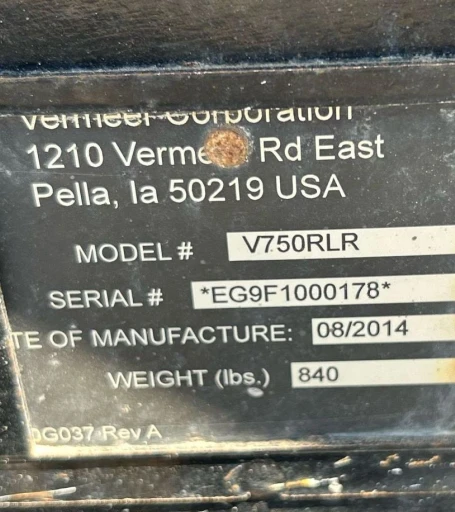 2015 Vermeer RTX750 trencher
