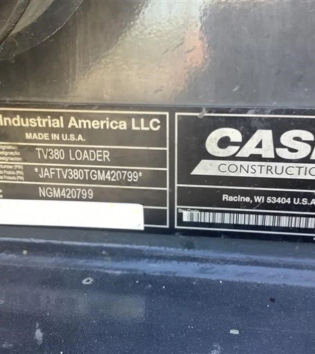 2016 Case TV380 Compact Track Loader Skid Steer
