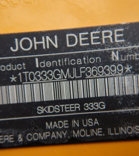 2020 John Deere 333G tracked skid steer loader