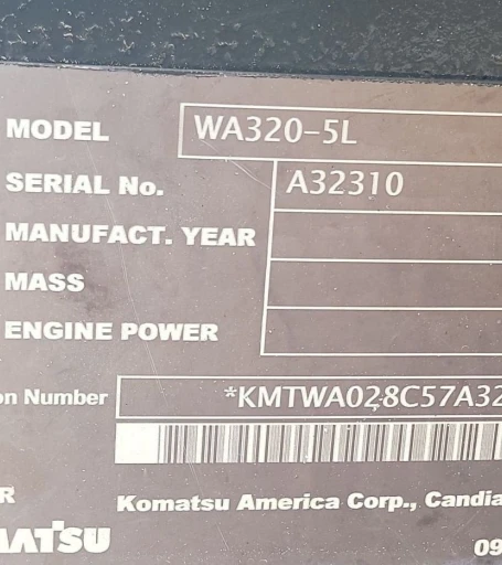 2005 Komatsu WA320 wheel loader
