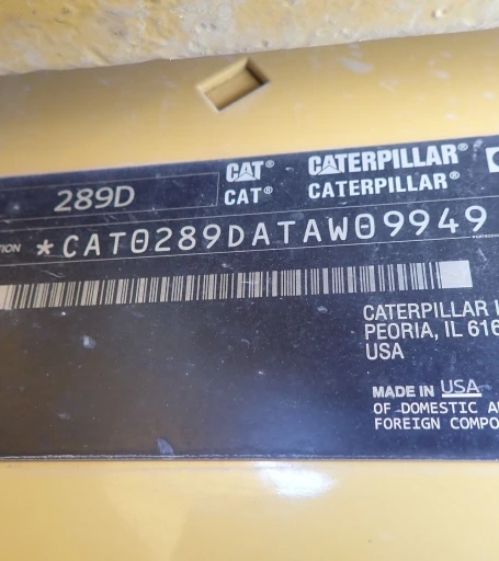 2017 Caterpillar 289D tracked skid steer loader