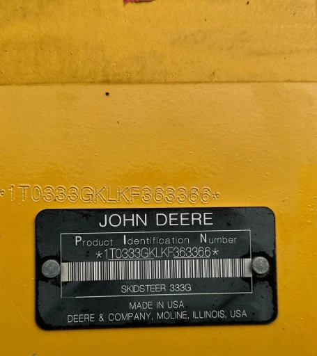 2019 John Deere 333G tracked skid steer loade