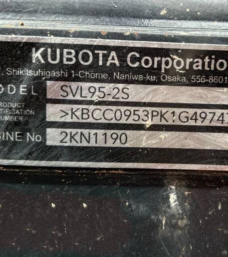 2020 Kubota SVL95-2S Skid Steer High flow
