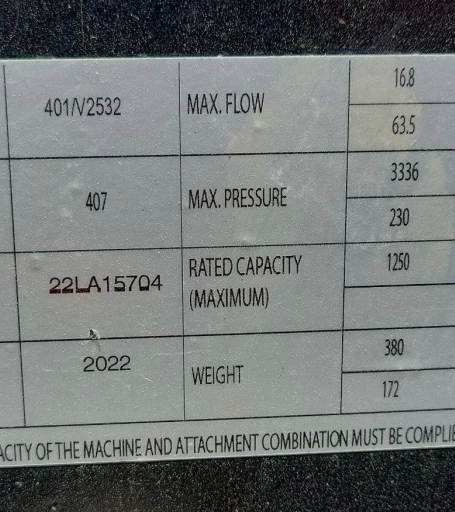 2022 JCB 407 wheel loader