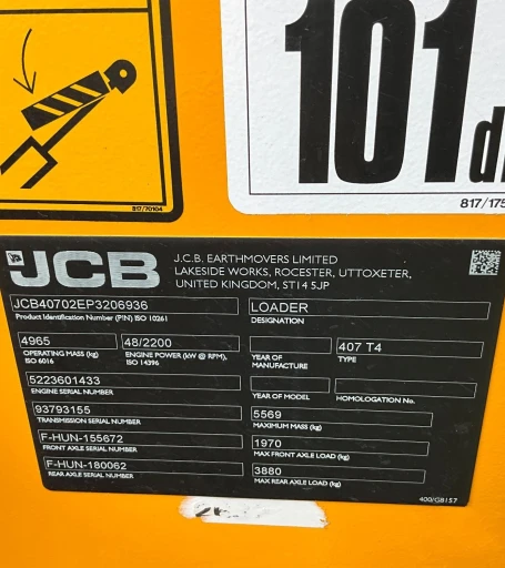 2022 Jcb 407 Wheel Loader