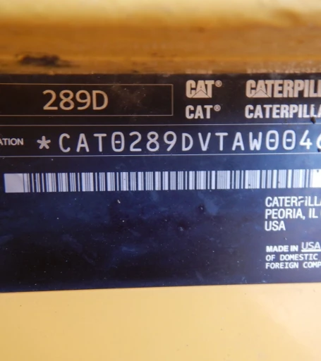 2015 Caterpillar 289D tracked skid steer loader