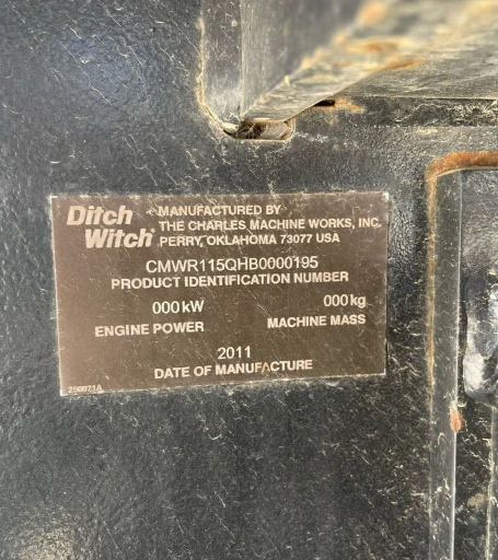 2011 Ditch Witch RT115 Quad vibratory cable plow