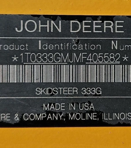 2021 John Deere 333G tracked skid steer loader