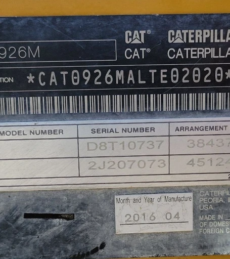 2016 Caterpillar 926M wheel loader