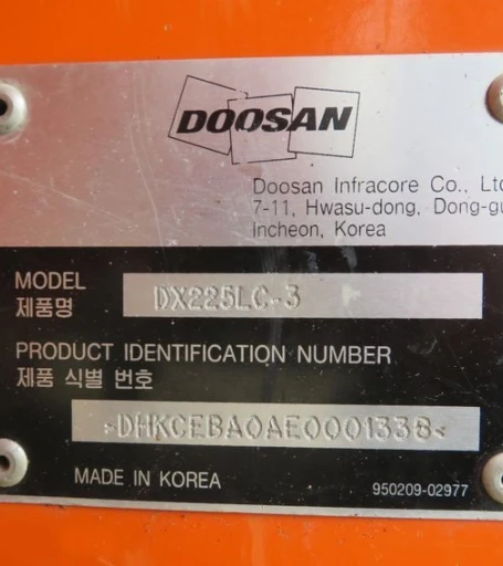 2014 Doosan DX225LC-3 excavator