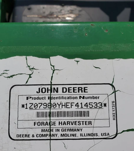 2015 John Deere 7980 Self-Propelled Forage Harvester