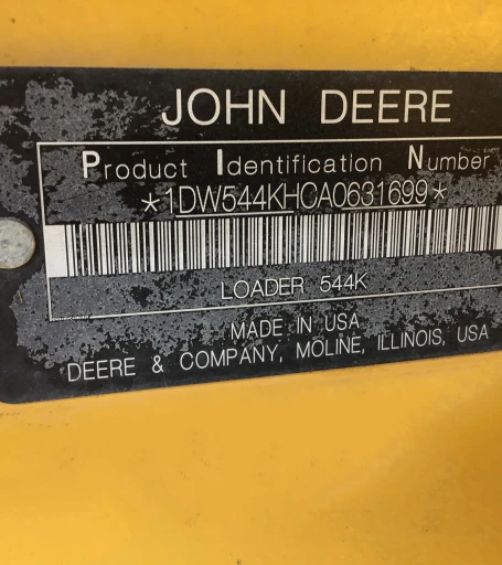 2010 John Deere 544K High Lift Wheel Loader WGrapple