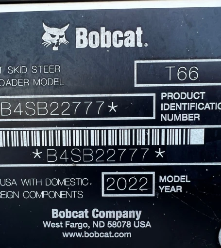 2022 Bobcat T66 tracked skid steer loader
