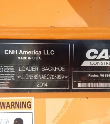 2014 Case 580 Super N backhoe