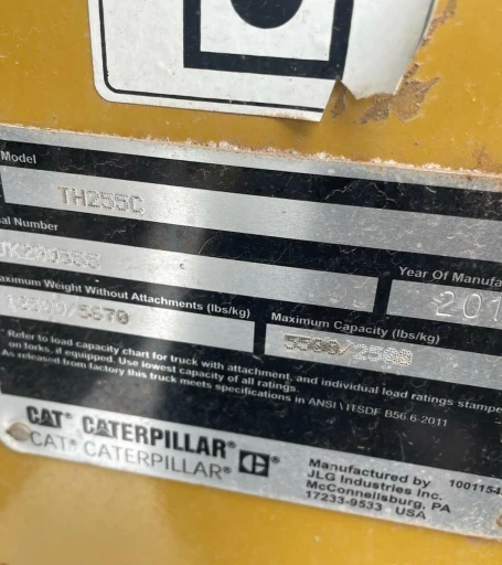 2015 Caterpillar TH255C Telehandler