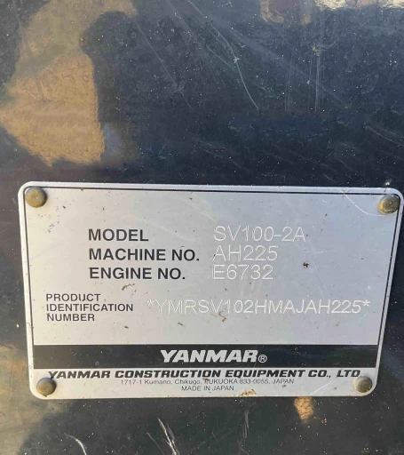 2021 Yanmar SV100-2A Excavator WHyd Thumb