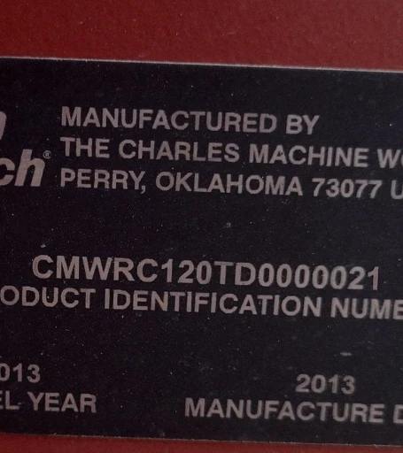 2012 Ditch Witch RT120 Quad vibratory cable plow