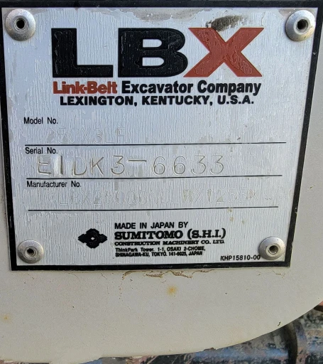2013 Link-Belt 250X3 LF long reach excavator