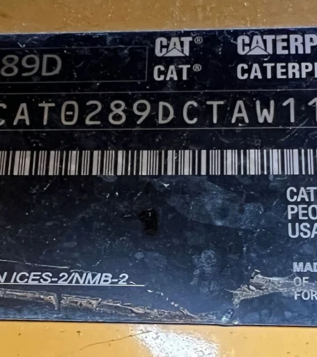 2019 Caterpillar 289D tracked skid steer loader