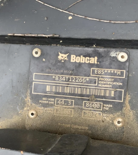 2014 Bobcat E85 Mini Excavator