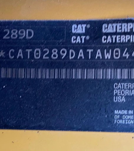 2016 Caterpillar 289D tracked skid steer loader