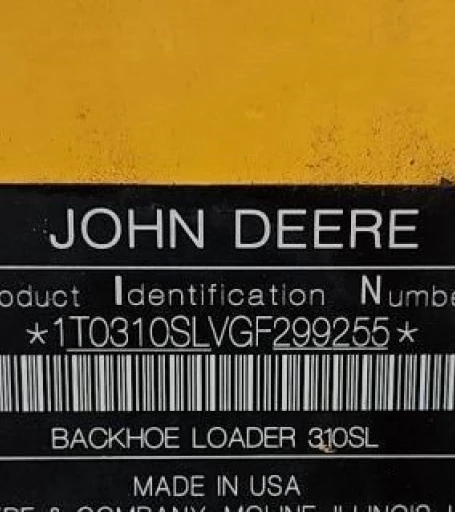 2016 John Deere 310SL backhoe