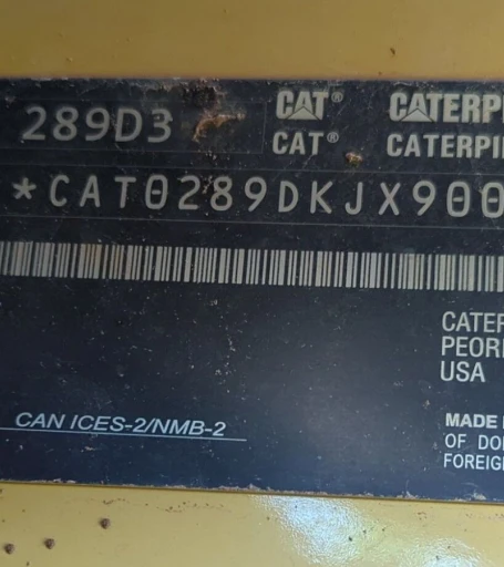 2019 Caterpillar 289D3 skid steer loader