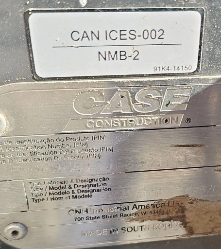 2021 Case CX57C mini excavator