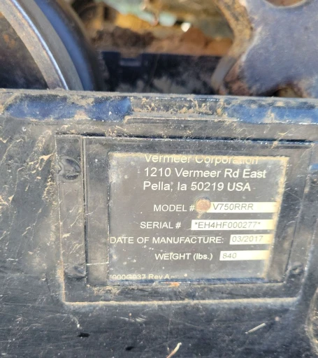 2017 Vermeer RTX750 trencher