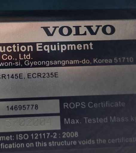 2021 Volvo ECR145EL excavator