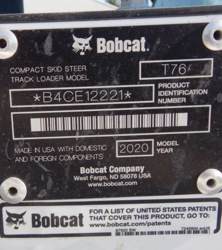 2020 Loader Bobcat T76 Skid Steer