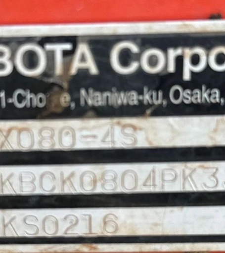 2021 Kubota KX080-4 mini excavator