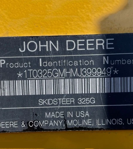 2021 John Deere 325G tracked skid steer loader