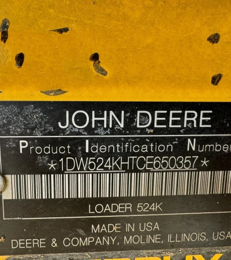 2013 John Deere 524K High Lift Wheel Loader,
