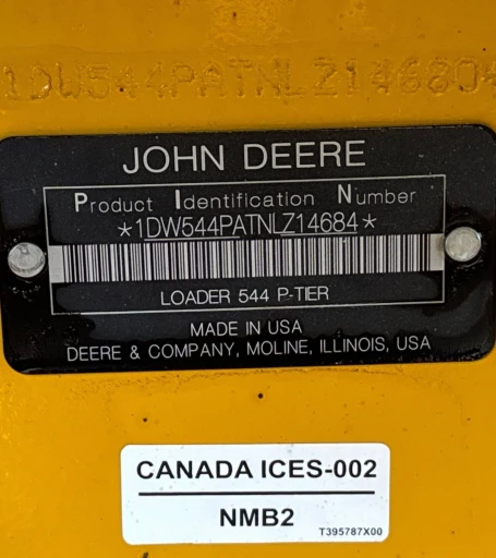 2022 John Deere 544 P-Tier wheel loader