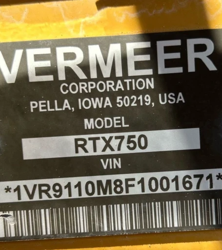 2015 Vermeer RTX750 trencher