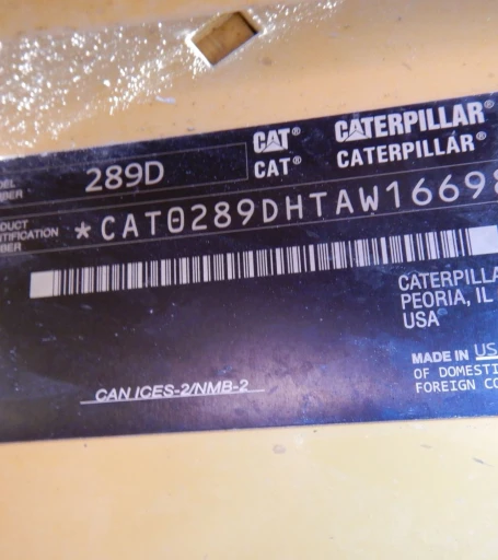 2019 Caterpillar 289D tracked skid steer loader