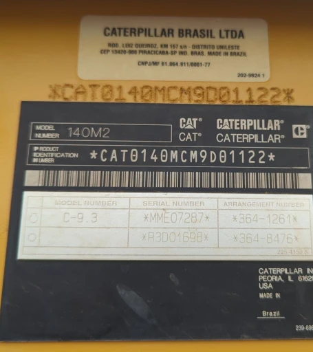 2012 Caterpillar 140M2 VHP motor grader