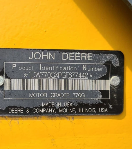 2016 John Deere 770G motor grader