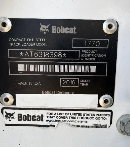 2019 Bobcat T770 Compact Track Loader