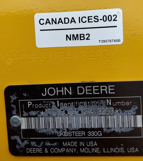2022 John Deere 330G skid steer loader
