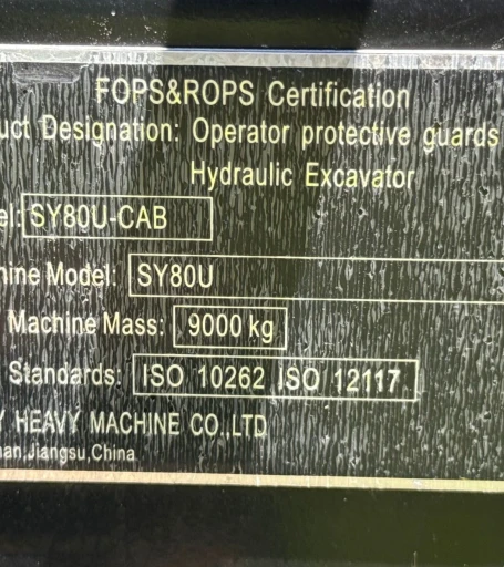 2021 Sany SY80U excavator