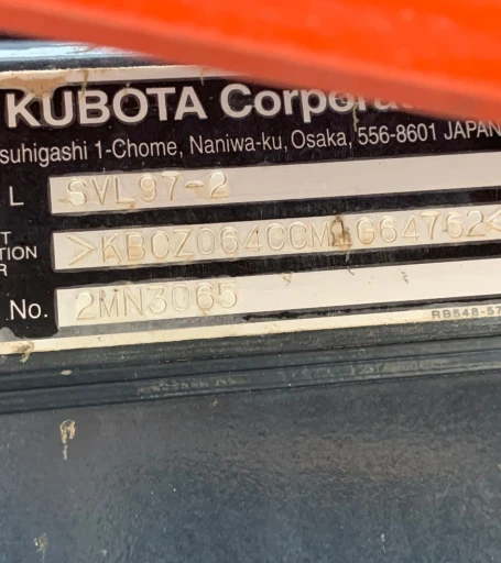 2021 Kubota SVL 97-2 skid steer loader